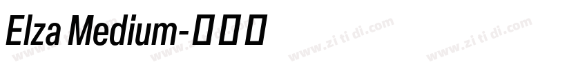 Elza Medium字体转换